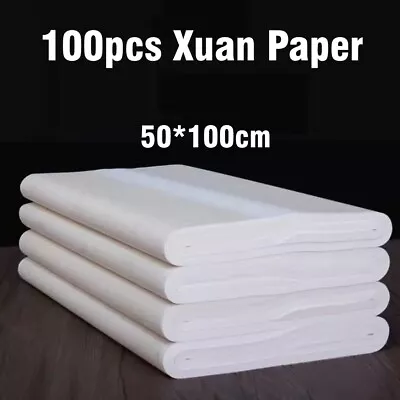 100pcs Xuan Paper Chinese Raw Rice Paper For Chinese Painting Calligraphy • $30.88