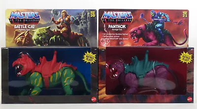 Masters Of The Universe Origins BATTLE CAT & PANTHOR Figures Set Of 2 - NEW! • $24.99