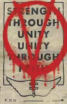 $9.98 • Buy V FOR VENDETTA Movie Promo POSTER M Natalie Portman Hugo Weaving Sinéad Cusack