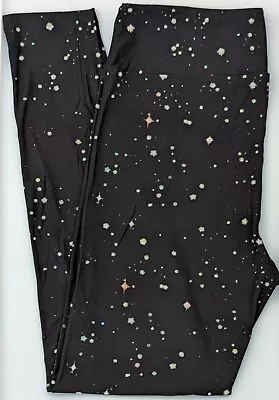 TC LuLaRoe Tall & Curvy Leggings Space Stars Galaxy On Black NWT R13 • $16.90