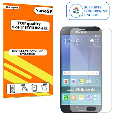 Screen Protector For Samsung Galaxy A8 Hydrogel Cover - Clear TPU FILM • £3.98