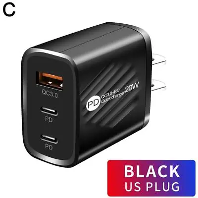 USB C Charger 20W Fast Block Type C Charging Cube Multi-port Dual PDUSB • $2.61