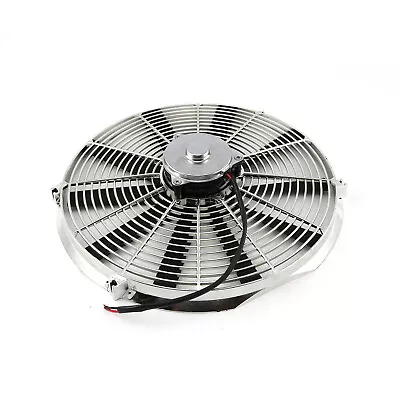 16  Reversable 12V Radiator Electric Thermo Fan - Big Motor Chrome • $40.32