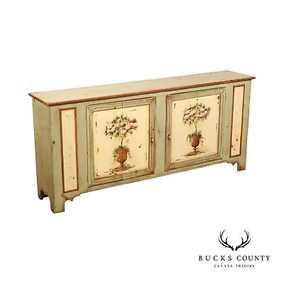 Habersham Plantation Country French Style Paint Decorated Buffet Sideboard • $1995