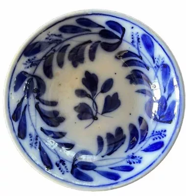 Antique Dutch Flow Blue Plate C 1850 8.5” • $55