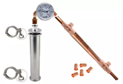 2  Tri Clamp Stainless & Copper Reflux Still - DIY Kit - Make Spirits On A Keg • $70