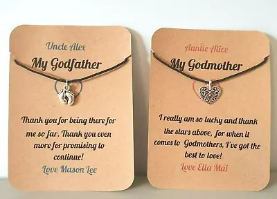 £2.99 • Buy Thank You Godmother, Godfather, Godparents Card PERSONALISED , Keepsake,Gift