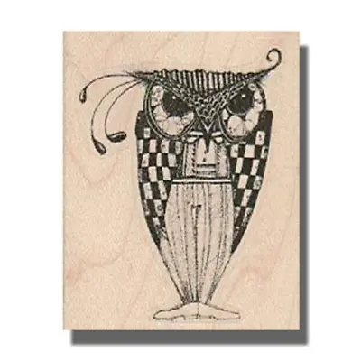 OWL RUBBER STAMP Mounted Rubber Stamp Nature Stamp Owl Bird Stamp Art Stamp • $10.25