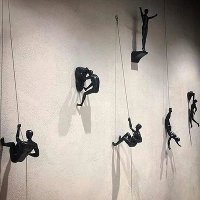 £6.78 • Buy Bedroom Hand-Finished Living Room Wall Art Statue Sculpture Resin Climbing Man