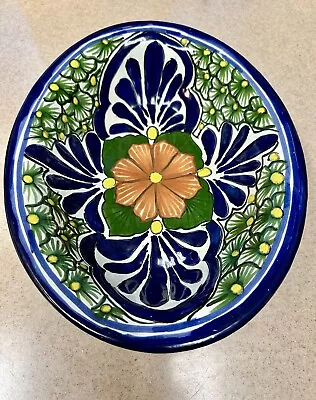 Beautiful Colorful Hecho En Mexico Hand Painted Pottery Oval Bowl • $20