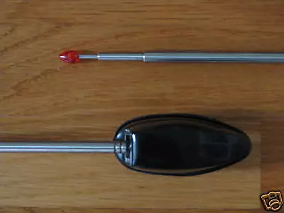 VW Beetle Bug Antenna Single Side Post Mount AM FM Radio Red Tip W/ Black Base • $49.95