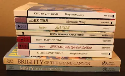 Lot Of Chapter Books By Marguerite Henry Brighty Misty Vintage Illustrated • $15