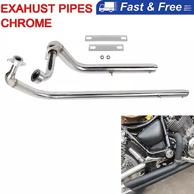 Chrome Exhaust Pipes System W/Silencer For Yamaha Virago 1100 750 XV750/1100 US • $269