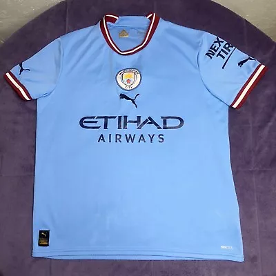 Manchester City 2022-23 Home Football Jersey Puma Youth Sz XL (15-16YRS) • $29.99