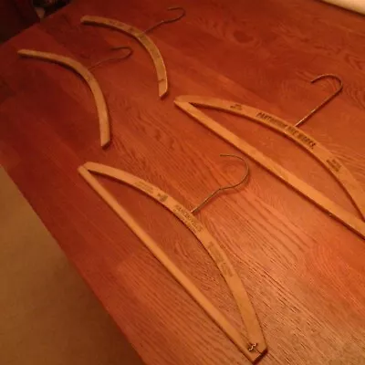Vintage 4 Wood Advertising Clothes Hangers Ca.wa. For Vintage Clothing • $25