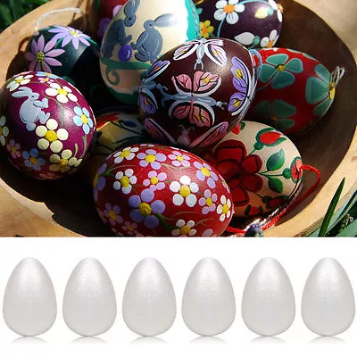 12cm  DIY   Eggs Polystyrene Ball For Easter Christmas Decor 6Pcs • $4.38