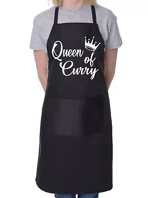  Queen Of Curry Ladies Funny Slogan Novelty Cooking BBQ Apron • £9.99
