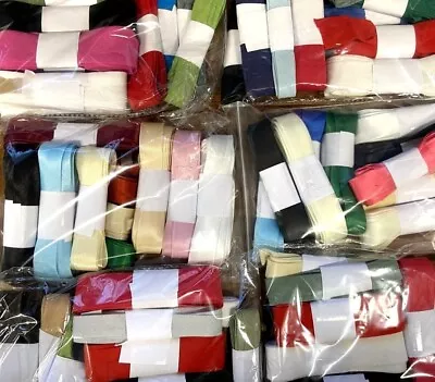 Scrap Bag Of Assorted Bias  Binding Tape In Different Sizes And Colours • £5.79