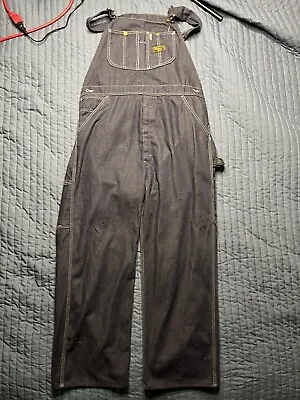 Vintage SEARS Tradewear Overalls Men's 38x28 Denim Bibs USA Union Made • $40