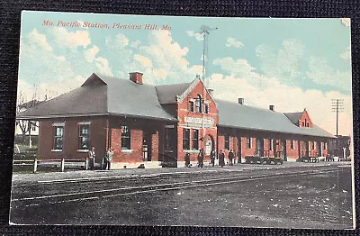 MO Pacific Station Pleasant Hill Missouri Railroad Depot Vintage Postcard 1912 • $9.90