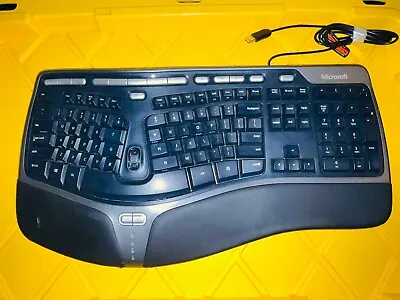 Microsoft Natural Ergonomic Keyboard 4000 V1.0- FREE SHIPPING- TESTED! No Riser • $42