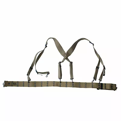 Ww2 Us Army M1936 Soldier Field Equipment X Strap Suspenders And Belt Suit • $37.99