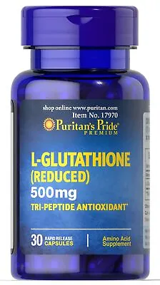 Puritan's Pride L-Glutathione 500 Mg - 30 Capsules • $12.89