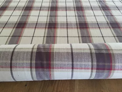 Laura Ashley Highland Check Grape Purple Fabric/ Material. Price Per Metre • £35