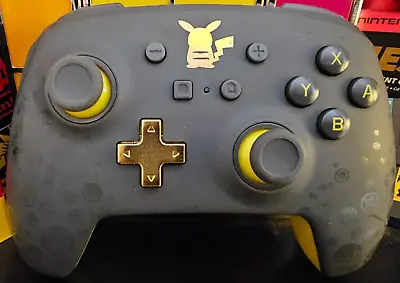 POWER A Nintendo Switch Controller Pikachu Pokemon Gray Yellow Model 1510836-01 • $15