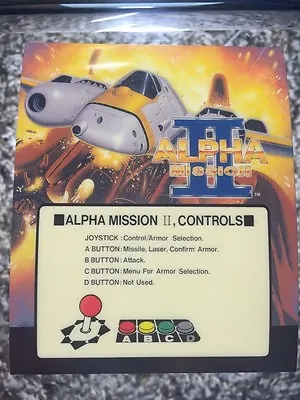 Alpha Missions II (2) Neo Geo Mini Arcade Marquee • $8.95