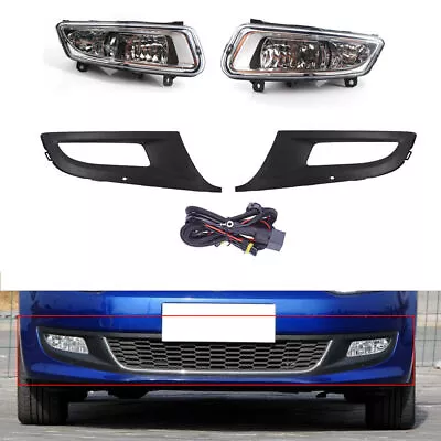 For VW POLO 2011 2012 2013 Front Grille + Fog Light With Wire Kit Durable • $142.89