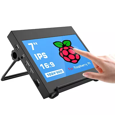 7  Raspberry Pi Monitor 1024X600 IPS Capacitive Touch Screen Display Stand +Case • $69.99