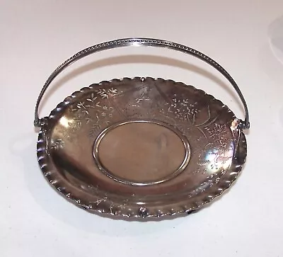 Egyptian Revival Basket - Simpson Hall Miller & Co Quadruple Silver Plate 1880s • $10