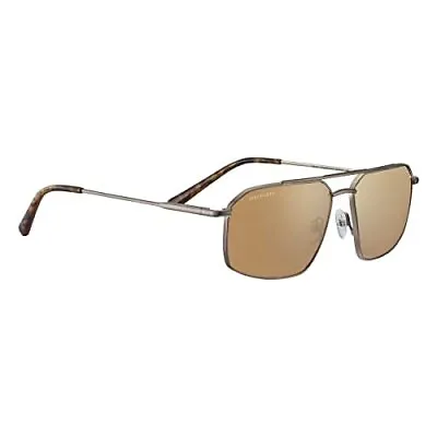 Serengeti Men's Wayne Polarized Square Sunglasses Brushed Bronze Medium • $320