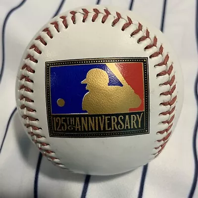 Major League Baseball MLB 125th Anniversary Logo Fotoball Baseball Ball • $39.99