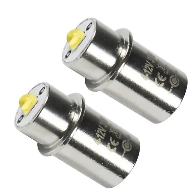 2x HQRP 3.2V-9V DC LED Bulb For 5 AA Mini-Maglite Lantern Flashlight Torch • £25.46