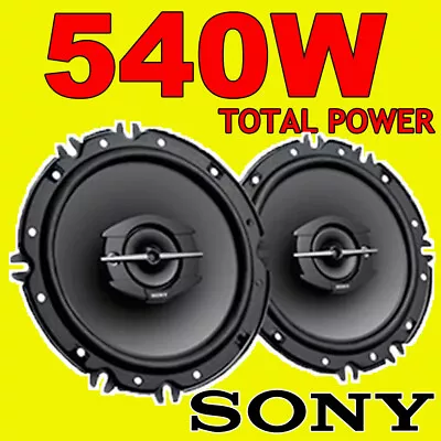 SONY 540 WATTS 6.5 Inch 16cm 3 Way Car Van Truck Door Dash Shelf Speakers Pair • £59.90