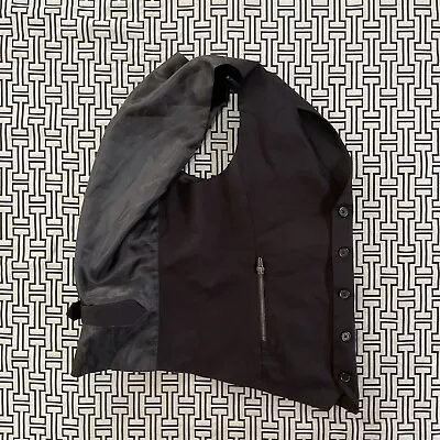 Guess Men’s Slim Fit 5-button Cotton Vest With Zippers - Black In Size Medium • $34.99