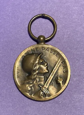 WW1 French 1916 Verdun Medal Vernier Version Ball Variant Minus Ribbon • $32