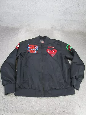 Members Only X Keith Haring Jacket Mens Large Black Bomber • $34.99