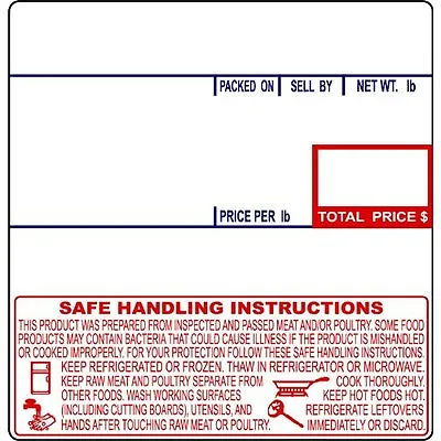 CAS LST-8040 Printing Scale Label 58 X 60 Mm UPC/Safe Handling -12Rolls • $29