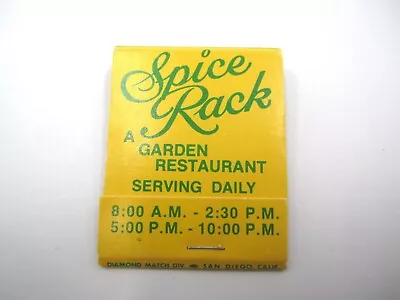 Spice Rack Restaurant Vintage Matchbook - San Diego California • $2.49