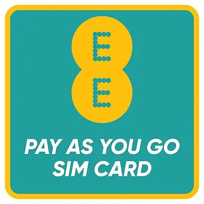 Ee Pay As You Go Sim Card - Rollover Data - Fits All Phones • £1