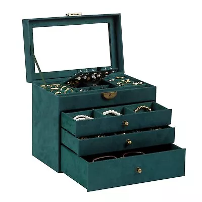 Jewelry Box For Women And Girls4 LayersVintage Jewelry Organizer And Displa... • $39.34