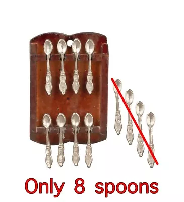 DOLLHOUSE MINIATURE WOODEN SPOON RACK WITH (8) SPOONS 1:12 By Town Square • $4.49