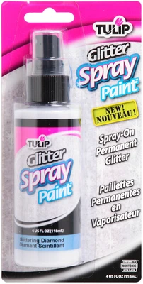 Tulip Fabric Spray Paint 4oz-Silver Diamond Glitter FSP2-26572 • £15.49