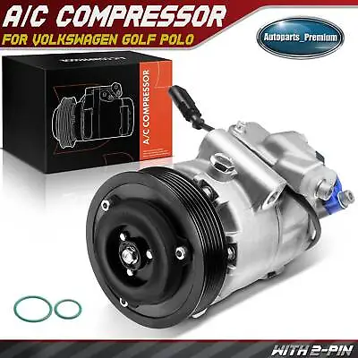 AC Compressor W/ Clutch For Volkswagen Golf 97-05 Polo 03-07 Seat Ibiza Cordoba • $159.99
