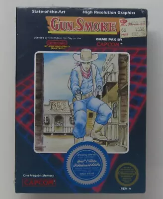 Gun Smoke Nintendo Game Factory Sealed NES H-Seam (Bar Variant) Tear In Seal • $375