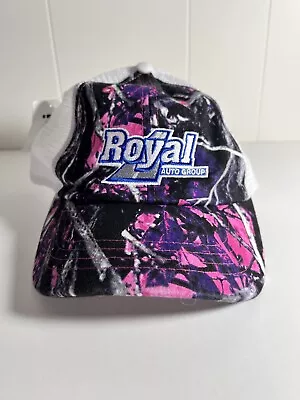 Muddy Girl Trucker Hat Cap Pink & Purple Camo W/ Royal Auto Group Logo Ladies • $15