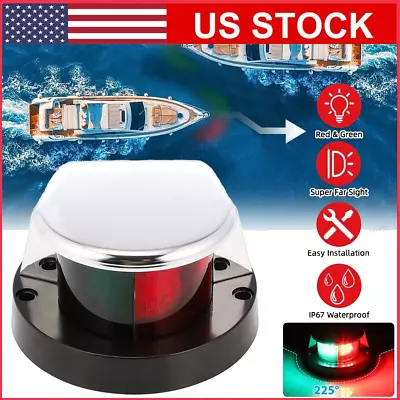 Boat Navigation Lights Red&Green LED Marine Navigation Light Boat Bow Light NEW • $8.99